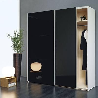Classic Black Sliding Door 20dd027 Bedroom Wardrobe