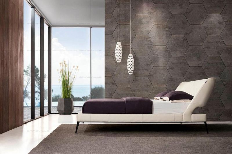 New Model Modern European Bedroom Furniture Used Luxury Leather Wall Bed