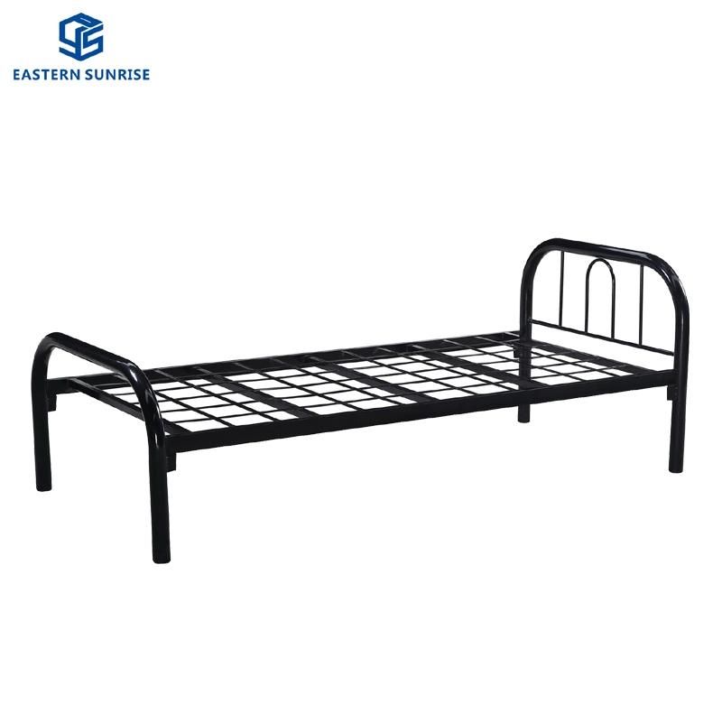 China Manufacturer Supply Modern Simple Cheap Single Metal Bed