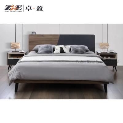 Wholesale Home Bedroom Furniture Wooden MDF King Bed with Two Night Stands