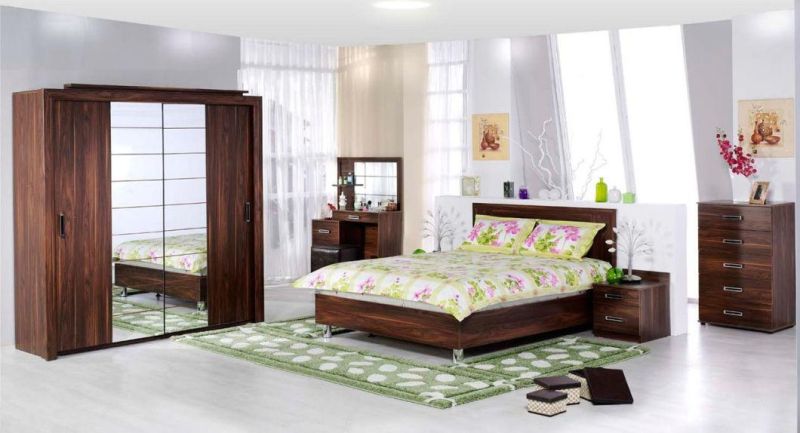 Modern Cheap 2 Door Sliding for Hotel Bedroom Furniture Wardrobe