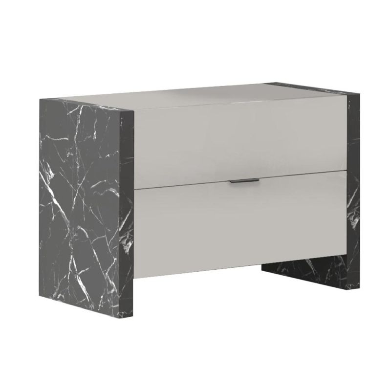 Nova 6PCS Kingsize Bedroom Set with Unique Black Spot Marble Surface