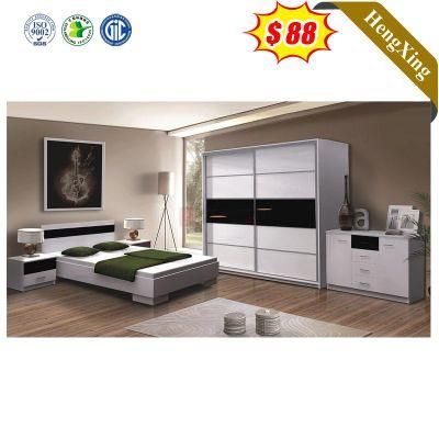 Wooden Bedroom Furniture Set Double King Size Storage Adult Bed