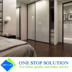 Temper Glass Finish Bedroom Furniture Wardrobe Closets (ZY 2062)