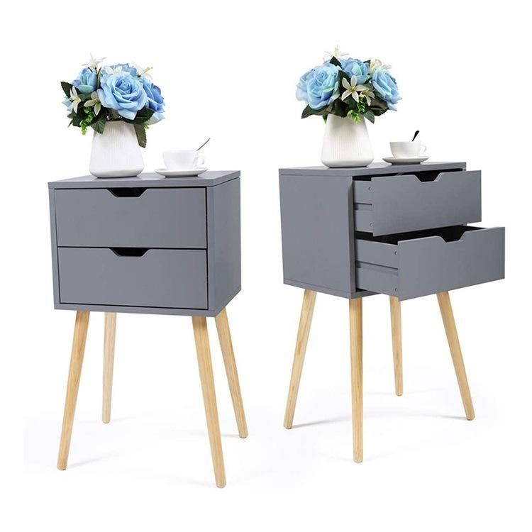 Factory Price Modern Wooden Bedside Nightstands