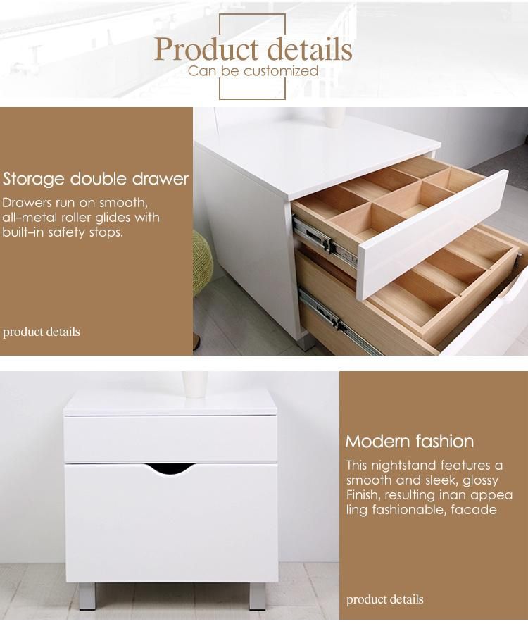 Fashionable Wooden Bedside Table Nightstand