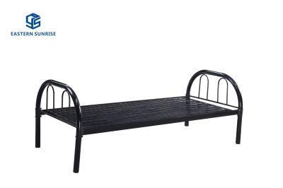 Metal Single Bed Steel Pipe Bed for Kids Students and Labor Workers