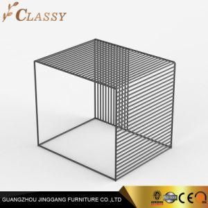 Square Wire Side Table Coffee Table with Metal Frame
