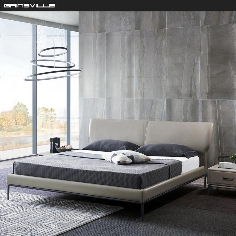Top Seller Bed Leather Bed Upholstery Bed Modern Bedroom Furniture in New Concise Style