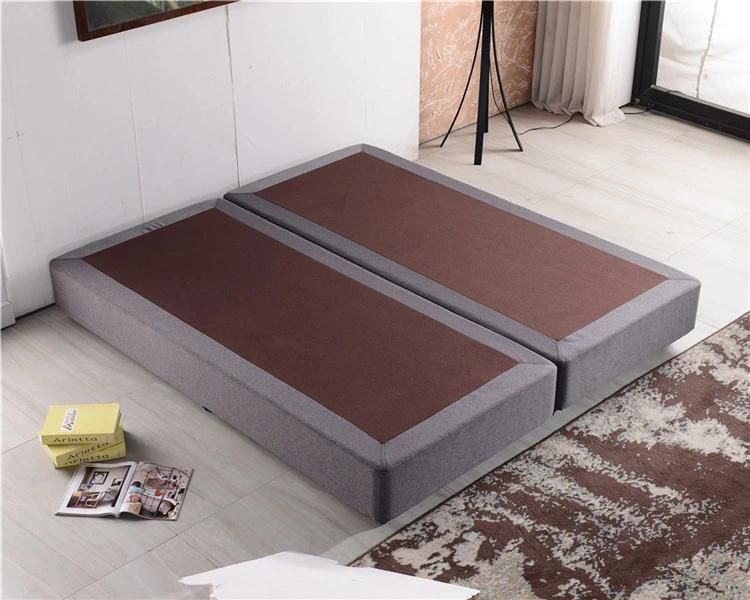 PU and Fabric Cover Hotel Bedroom Furniture Wood Frame Adjustable Split Bed Base