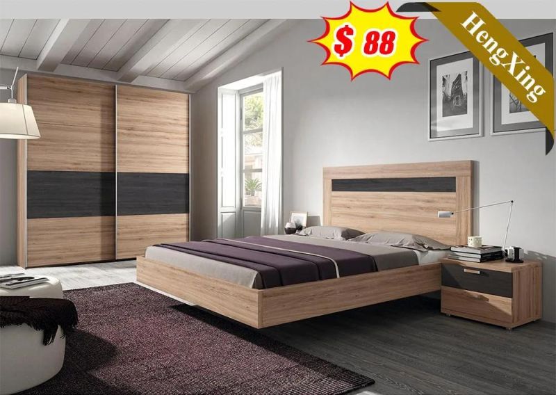 Contemporary Apartment Big Size Wooden Home Use Bedroom Furniture Beds