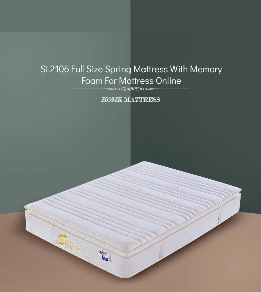Pillow Top Memory Foam Pocket Spring Rolled Mattress (SL2106)