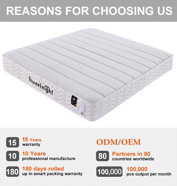 Sweetnight Gel Natural Latex Pillow Top Memory Foam Compressed Spring Mattress