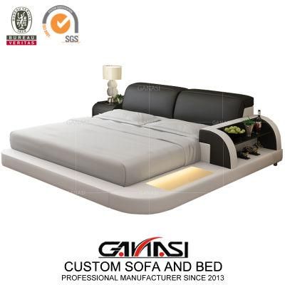 Upholstery LED Bedroom King Size Bed with Size Storage