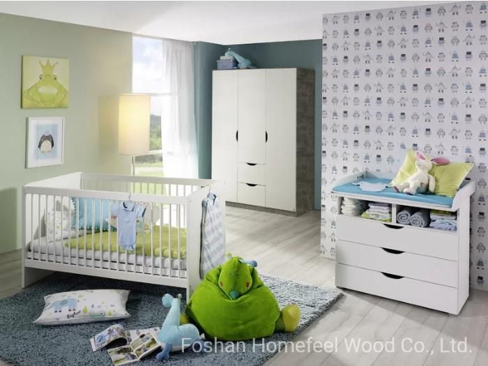 Wholesale Wooden MDF Bedroom Combi 3 Door Clothes Wardrobe Closet (HF-WB08)