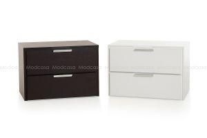 Ebeltoft Double Drawers Wooden Nightstand