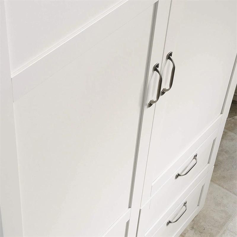 Large Storage Cabinet Wardrobe Soft White Finish