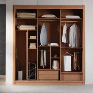 Partical Board Wooden Wardrobe with Hook Rails (BCK-WA008)