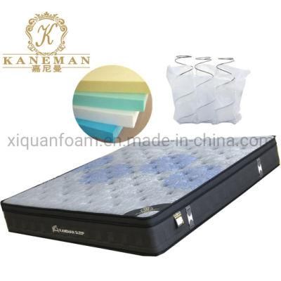 Bed Spring Mattress 10inch 12inch Custom Euro Top Pocket Spring Mattress Factory Supply