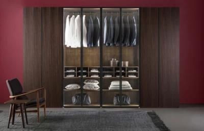Factory Direct Sales Modern Pengbo Symmetrical Four-Door Combination Wardrobe