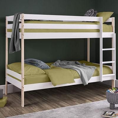 Hot Selling Children Wood Furniture Platform Bunk Bed Ladders Child School Use Bed