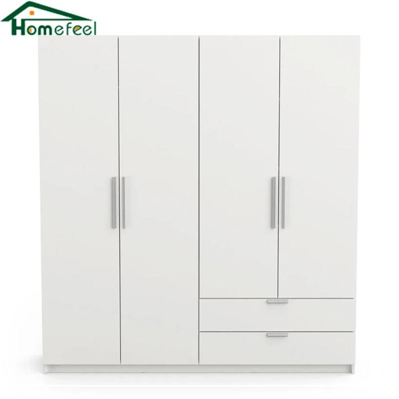 Modern Fashion White Wardrobe Home Bedroom Clothes Wardrobe Hot Sale