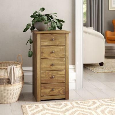 Hot Sale Good Quality 5 Drawer Solid Wood Tallboy