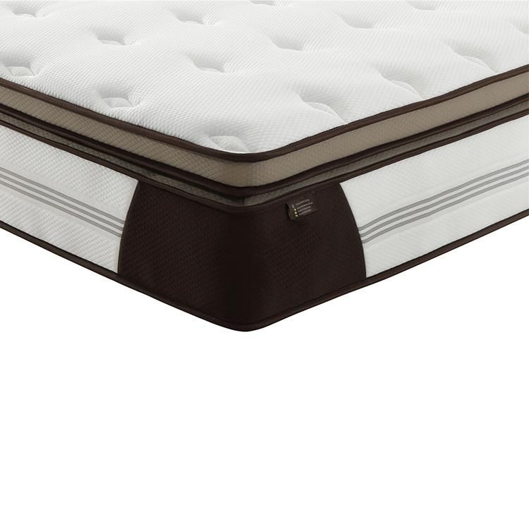 Pillow Top Design 5 Zones Pocket Spring with Latex and Foam Encasment Mattress