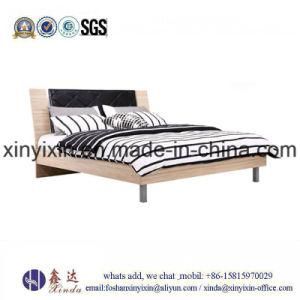 Guangzhou Factory Wood Furniture Modern Leather Bed (B02#)