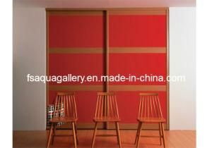 Red Modern Plywood Wardrobe