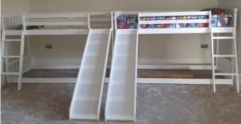 Children Bedroom Single Bed Children Bunk Bed with Stairs and Slide