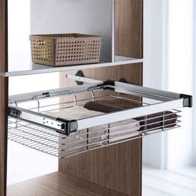 (Hz006-900) Aluminum and Iron Drawer Cloth Basket for Wardrobe