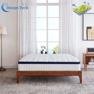 Luxury Bedroom Furniture Comfort Soft King Size Roll up Memory Foam Pocket Spring Mattress in a Box