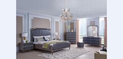 Modern Design Bedroom Set with Metal Base Made in China
