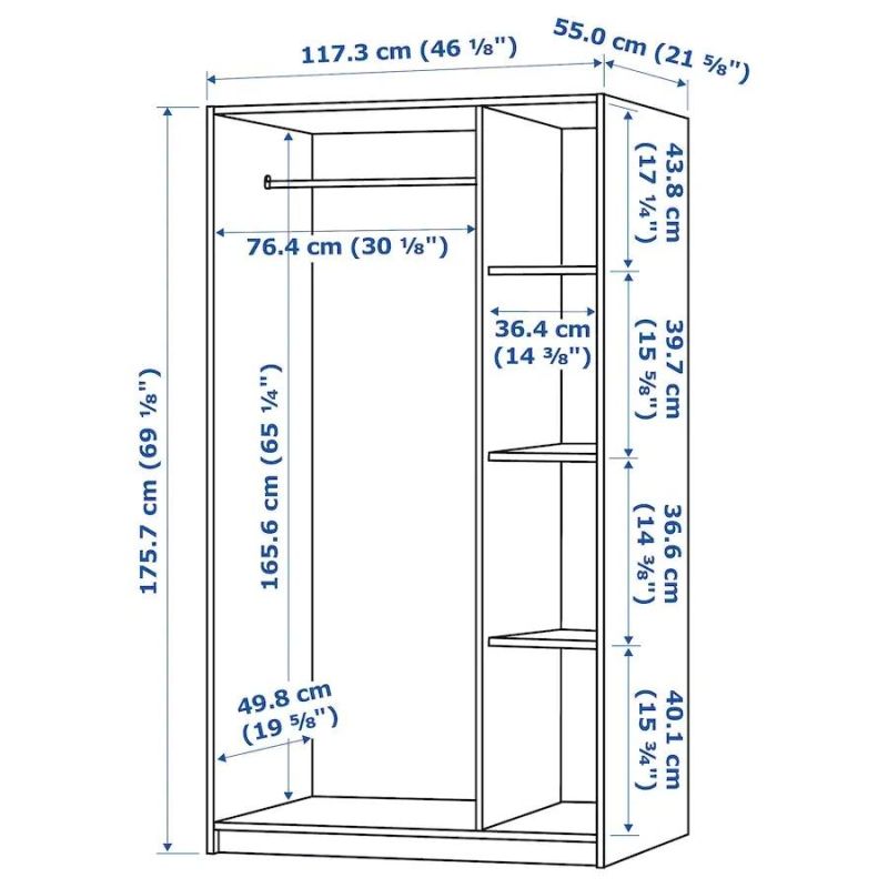 Modern Style Wardrobe Cloth Cabinet Storage Cabinet for Bedroom