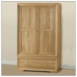 Solid Wood Bedroom Wardrobe with Drawers, Home Furniture