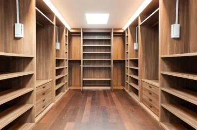 Teak Wood Design Walk in Wardrobes Closet From China