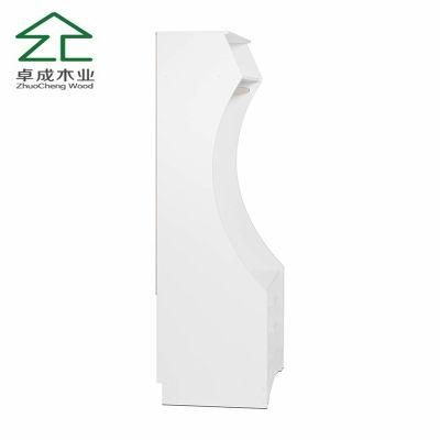 White Color MDF Faced Melamine Cabinet Carcass Wardrobe with Clothes Rail