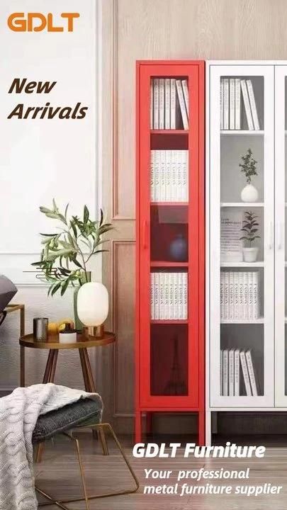 Clothes Locker 4 Door Wardrobe Locker Nostalgic Design Steel Cabinet Metal Furniture Modern