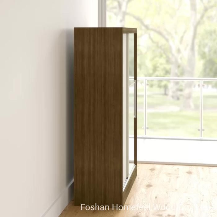 Free Standing MDF Sliding Mirror Door Closet Storage Wardrobe Design Bedroom Furniture