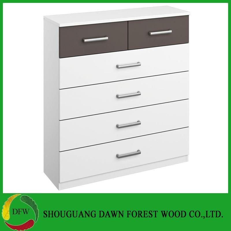 Smoke Combination Chest 2 Small + 4 Large Drawers Chest of Drawers