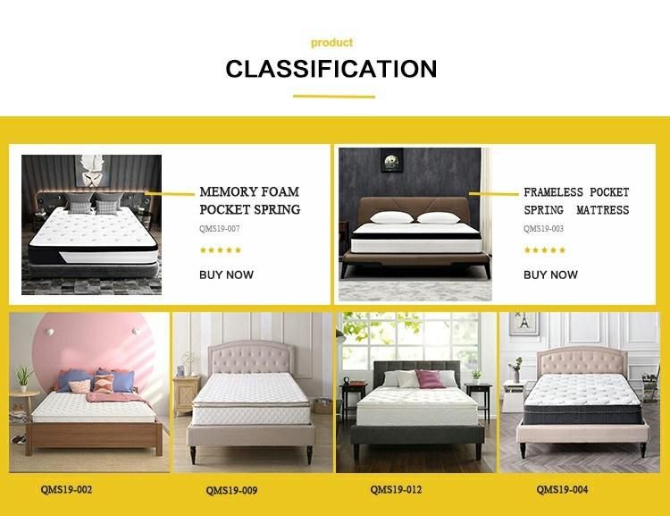 2020 Fashion Portable Wholesale Hybrid Size Latex Bamboo Sleeping Sponge Pocket Spring Mattress for Bed