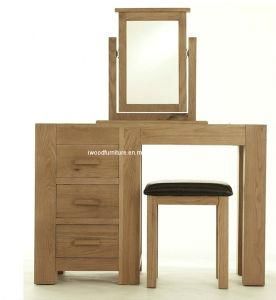 The Labard Chunky Oak Dressing Table with Stool