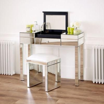 High Quality HS Glass Home Furniture Corner Makeup Vanity