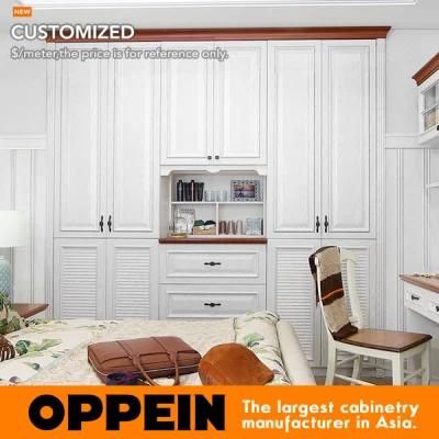 Oppein White Thermofoil Hinged Built-in Hinged Wardrobe (PLYP17023-058)