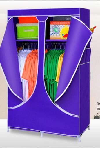 Multilayer Polyster Wardrobe for Storage Clothes Garment with Zipper Closer