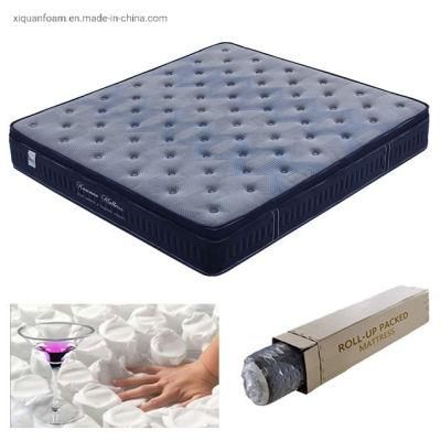 Newest Style Customized Roll up in a Box King Size Latex Memory Foam Bed Mattress Wholesale