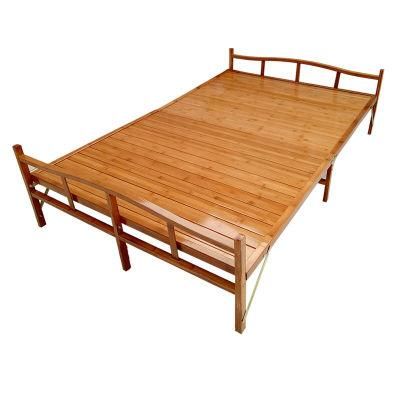 Wholesales Household Simple Bed Folding Double Bamboo Bed