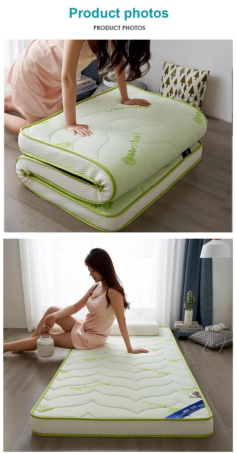 Dormitory Bed Mattress Roll Foldable Portable Soft Foam Single XL