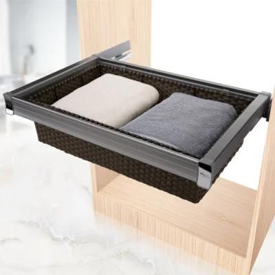 (HZL902A) Wardrobe Aluminum and Rattan Basket